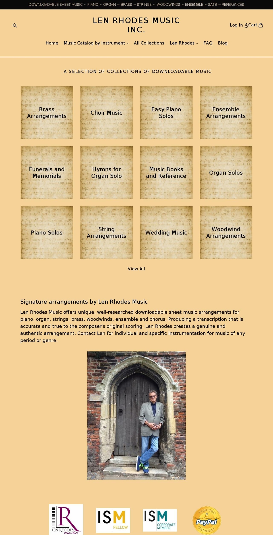 lenrhodes.com — Shopify storefront screenshot