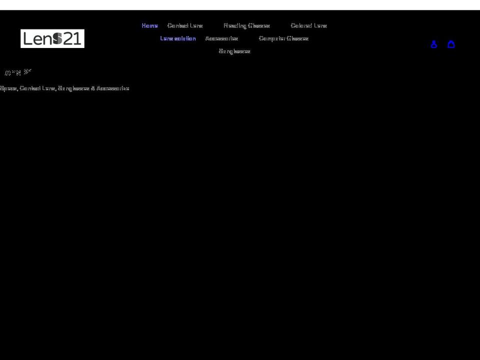 lens21.com shopify website screenshot