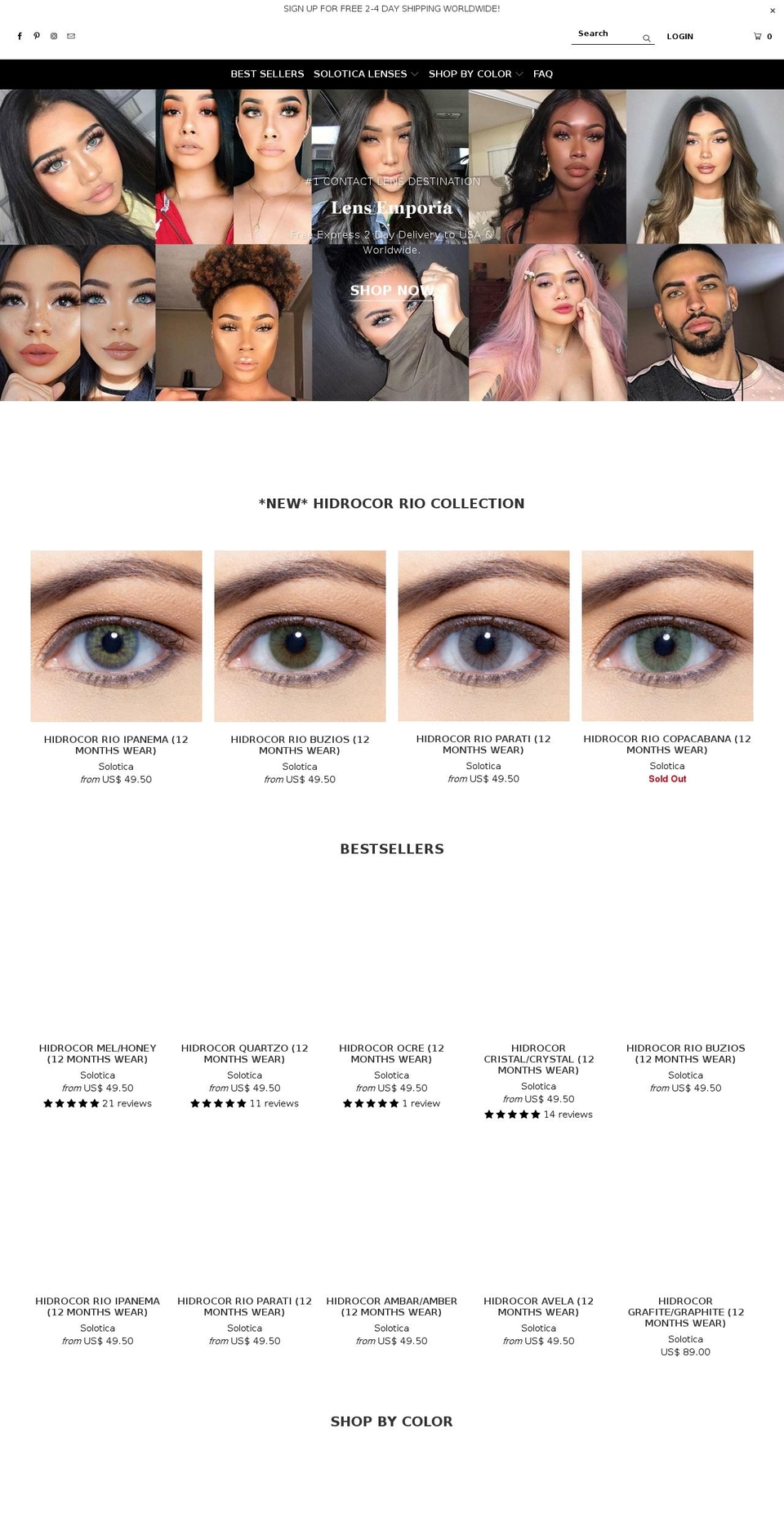 Turbo 2.2.1 Shopify theme site example lensemporia.com