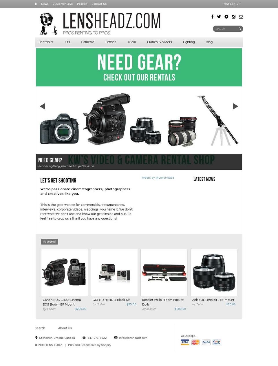 lensheadz.com — Shopify store on .com