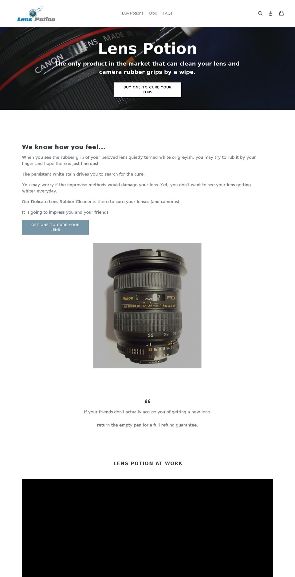 lenspotion.com shopify website screenshot