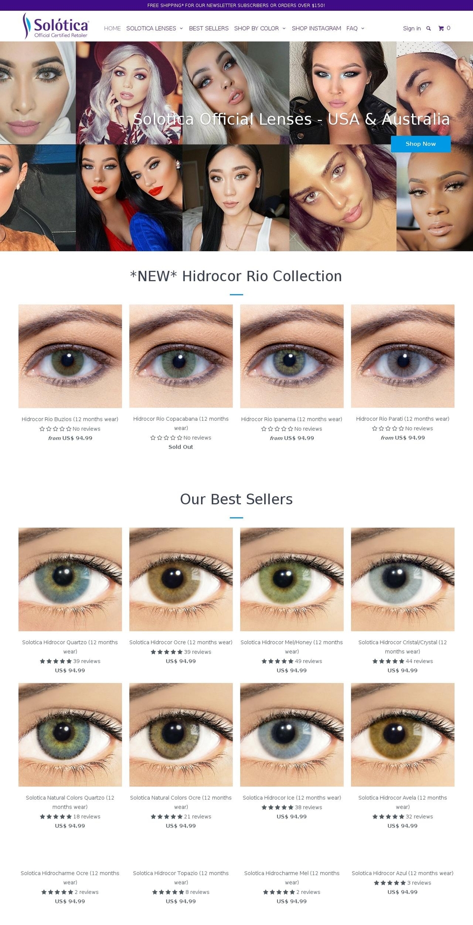 lensrepublica.com — Shopify storefront screenshot