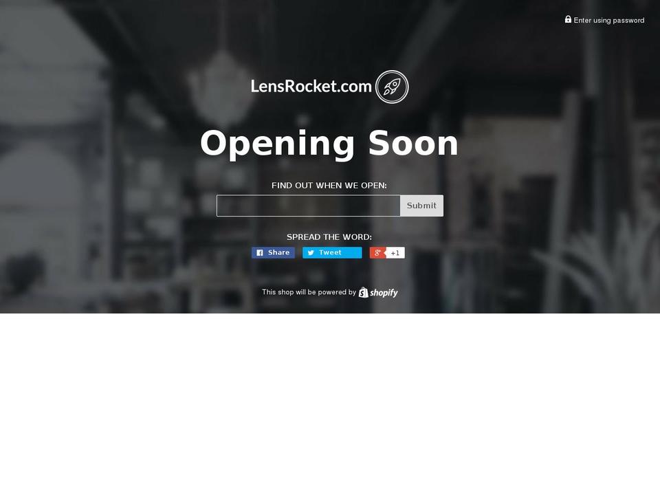 lensrocket.com — Shopify storefront screenshot