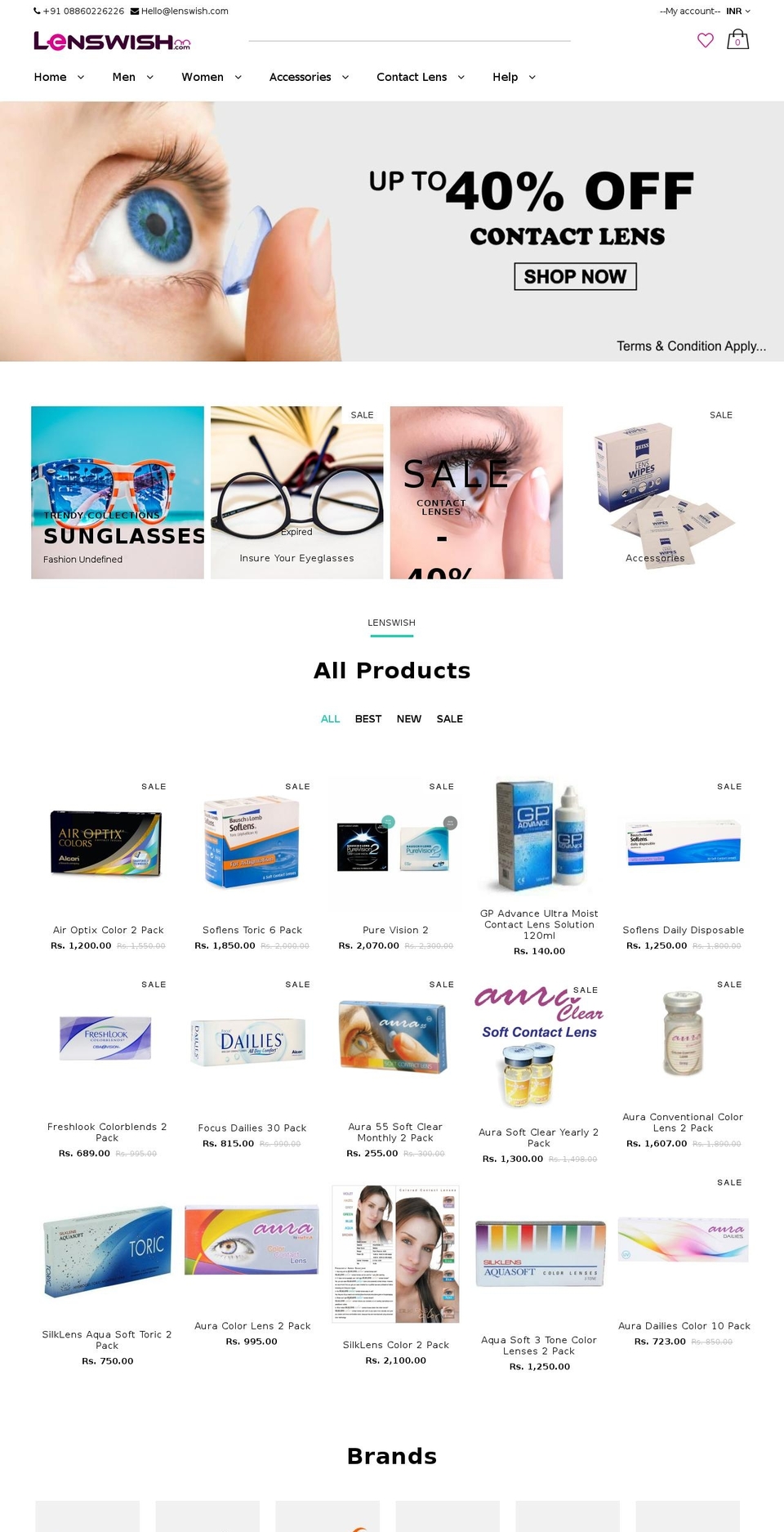 install-01 Shopify theme site example lenswish.com