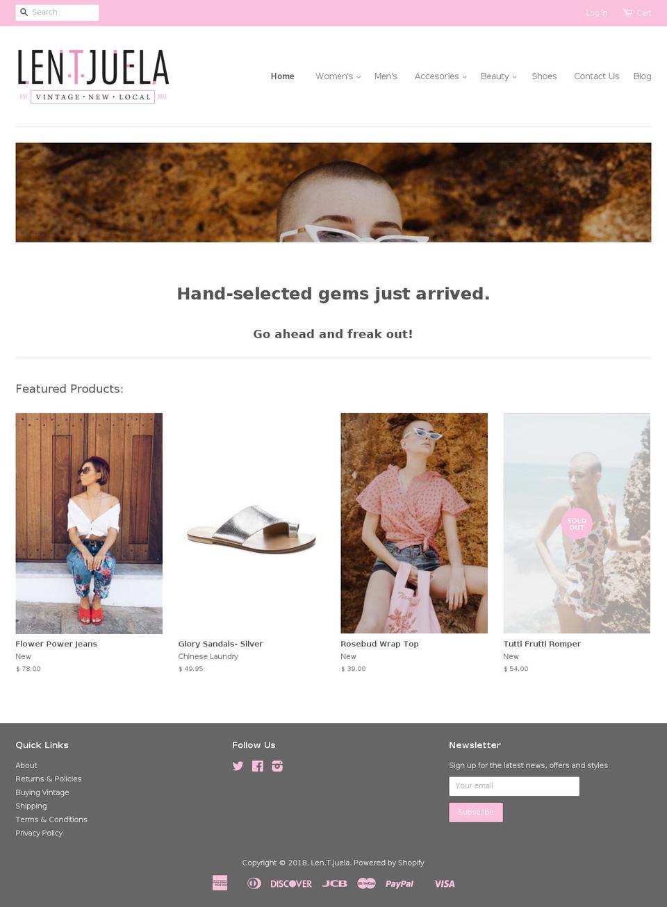 lentejuelavintage.com — Shopify storefront screenshot