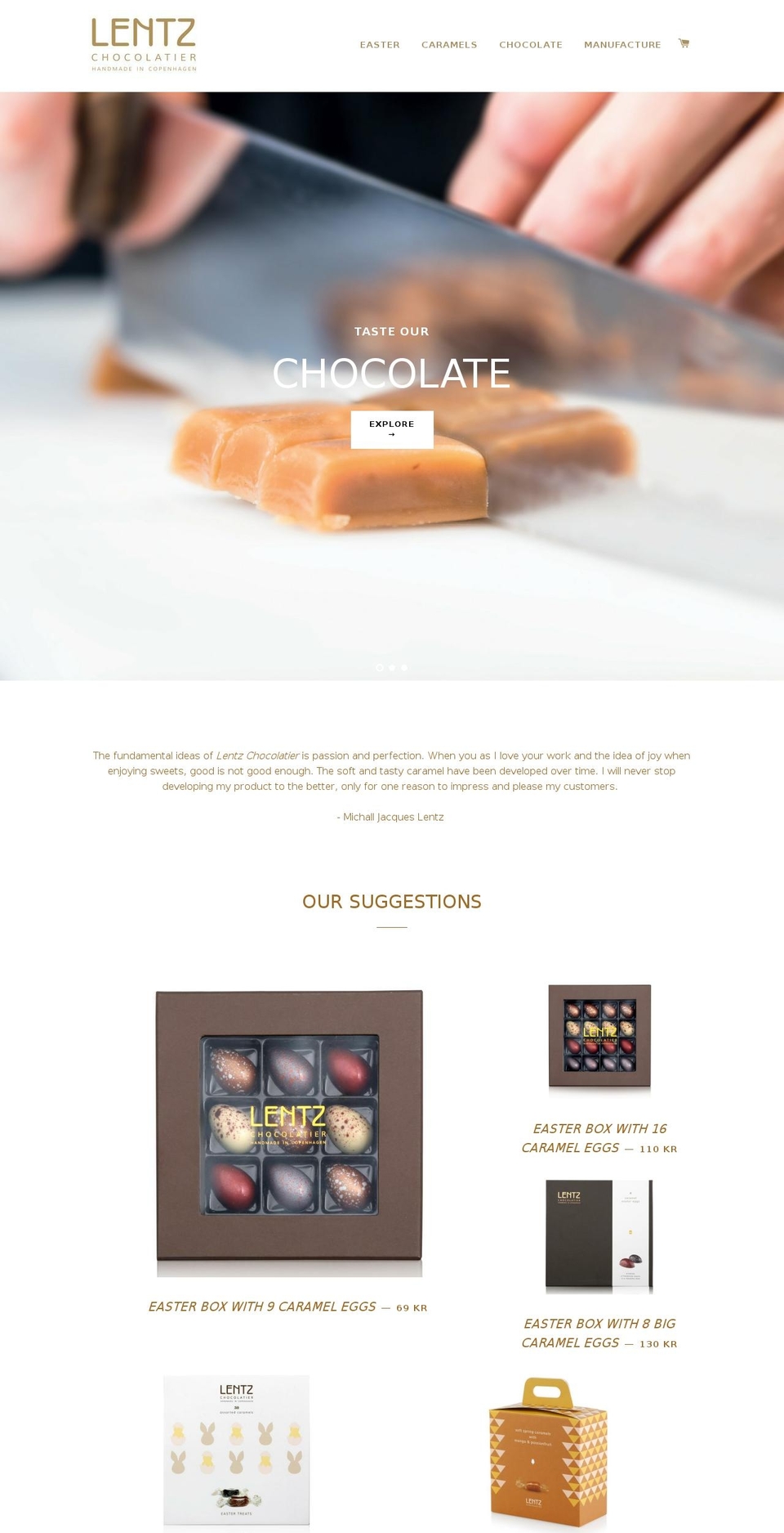 lentzcph.com shopify website screenshot