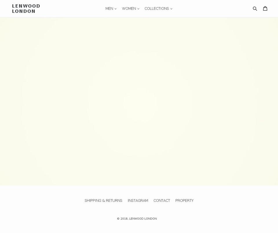 lenwoodlondon.com — Shopify storefront screenshot
