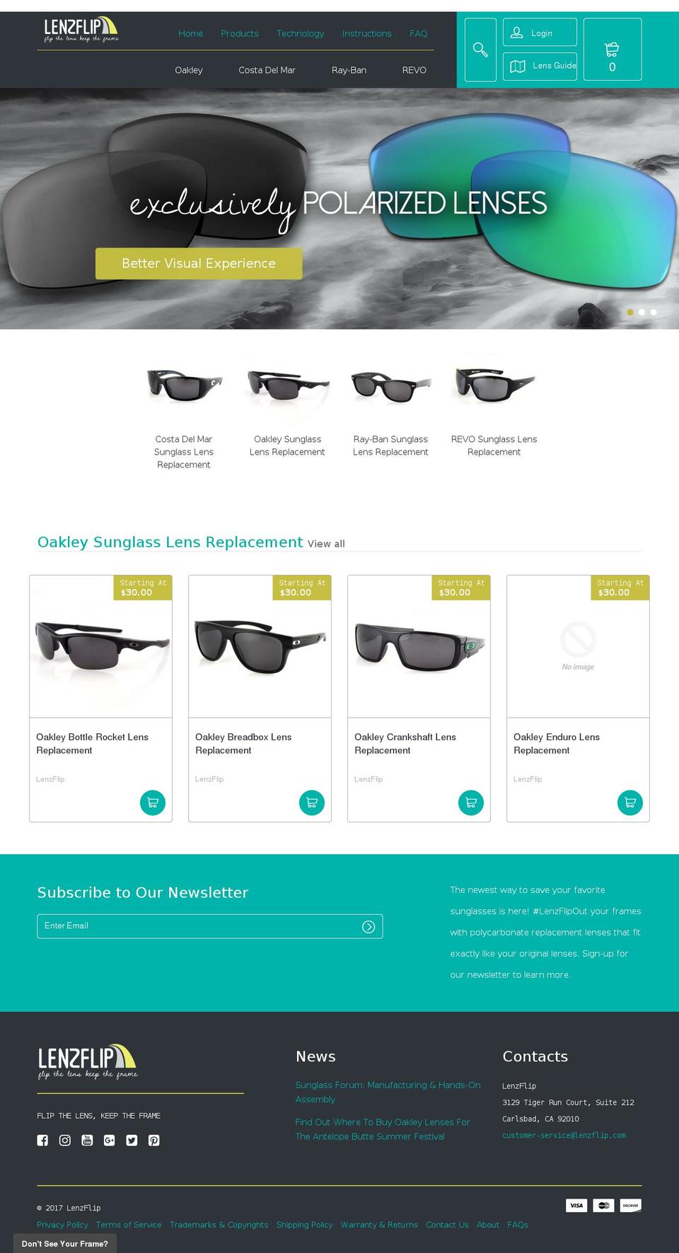 lenzflip.com shopify website screenshot