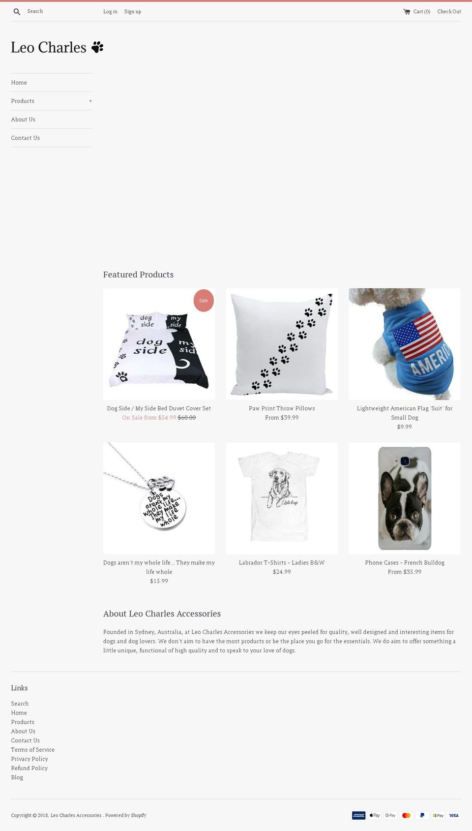 leocharles.com — Shopify storefront screenshot