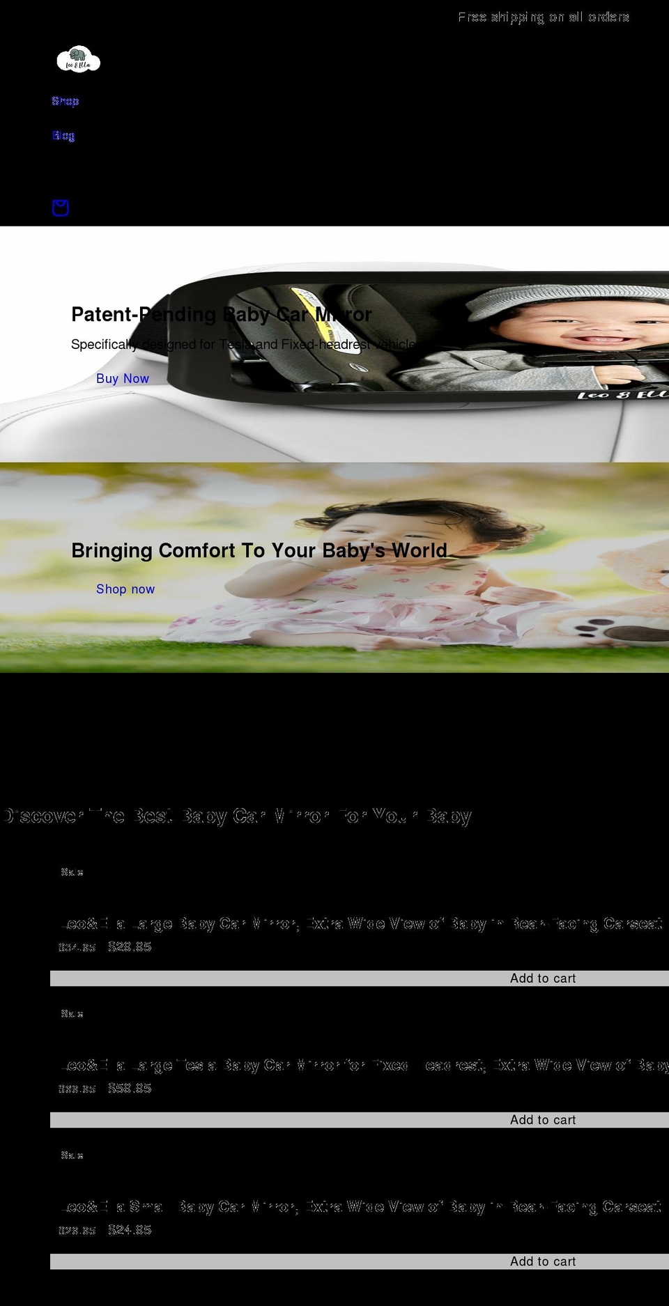 leoella.com shopify website screenshot