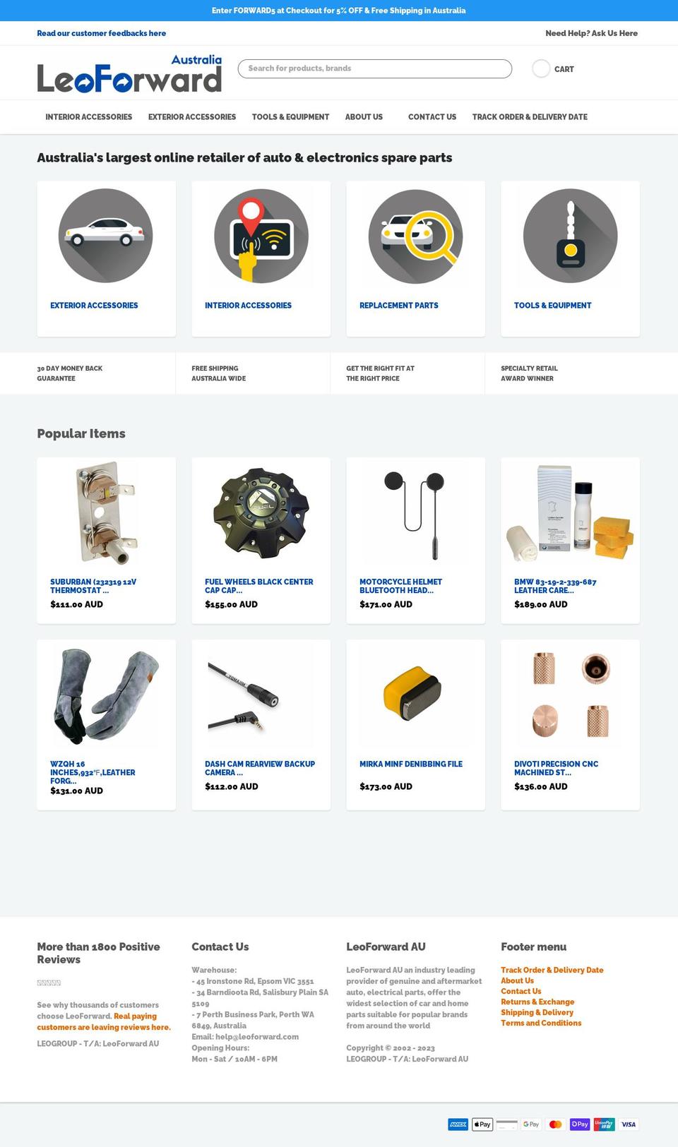 leoforward.com shopify website screenshot