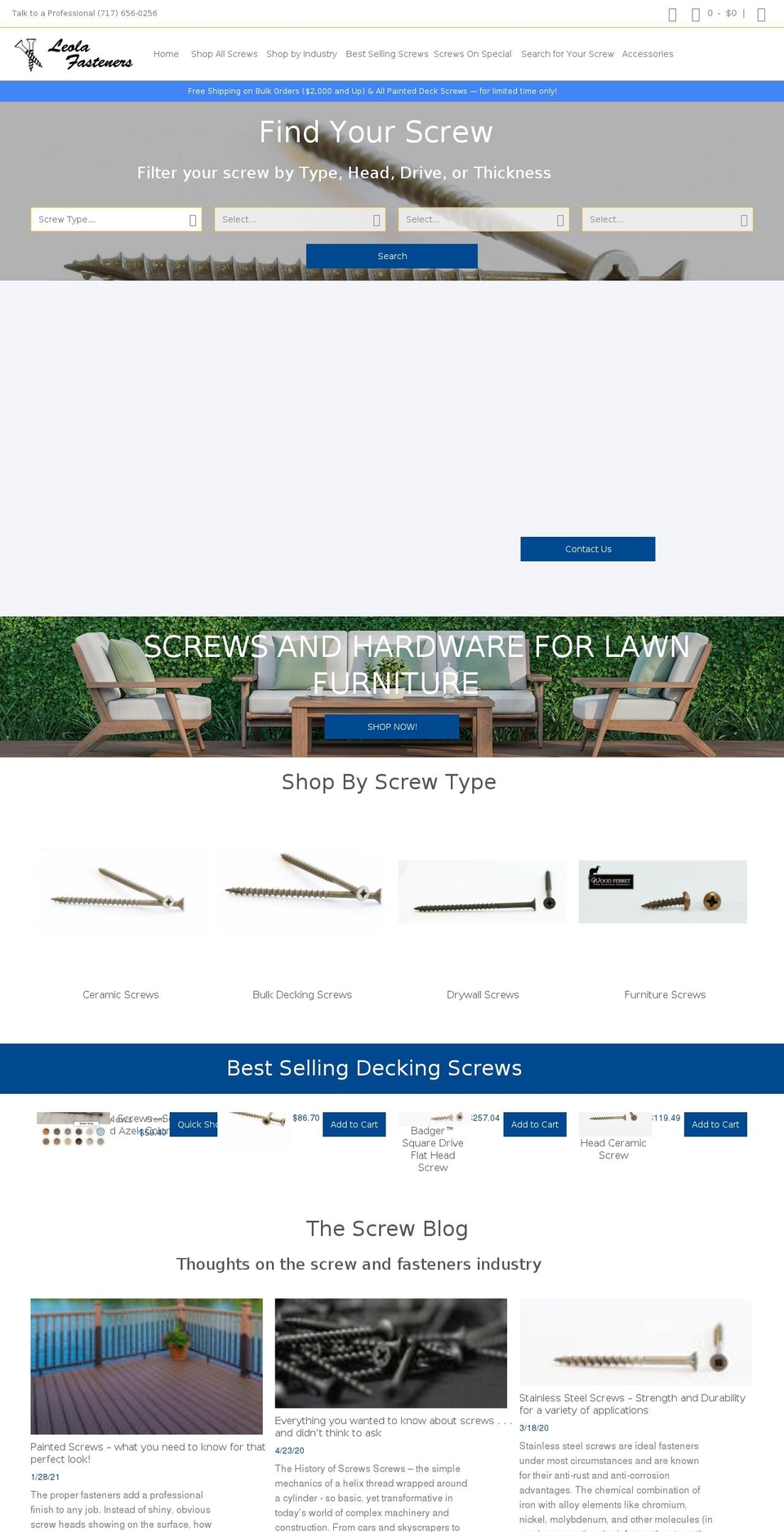 leolafasteners.com shopify website screenshot