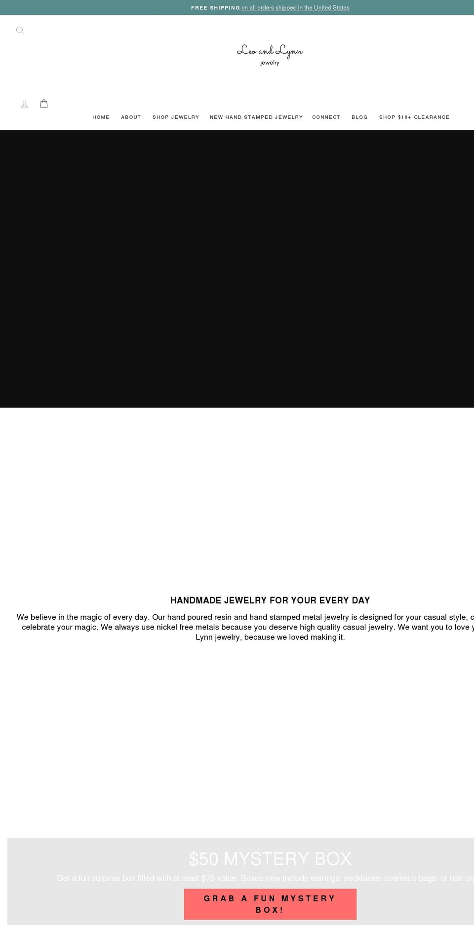 leolynnjewelry.com shopify website screenshot