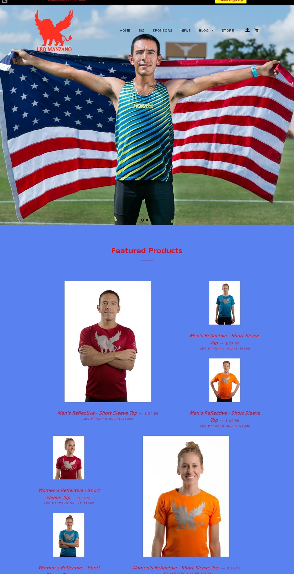 leomanzano.com shopify website screenshot