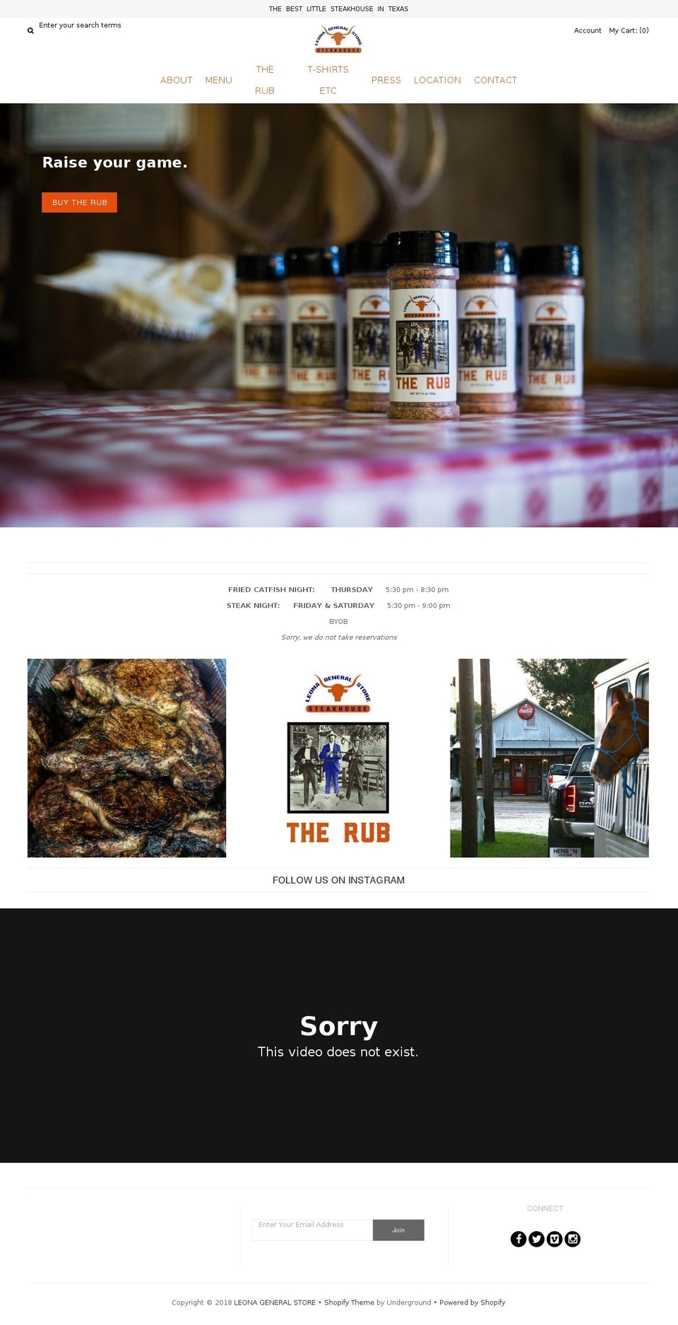 leonageneral.com shopify website screenshot