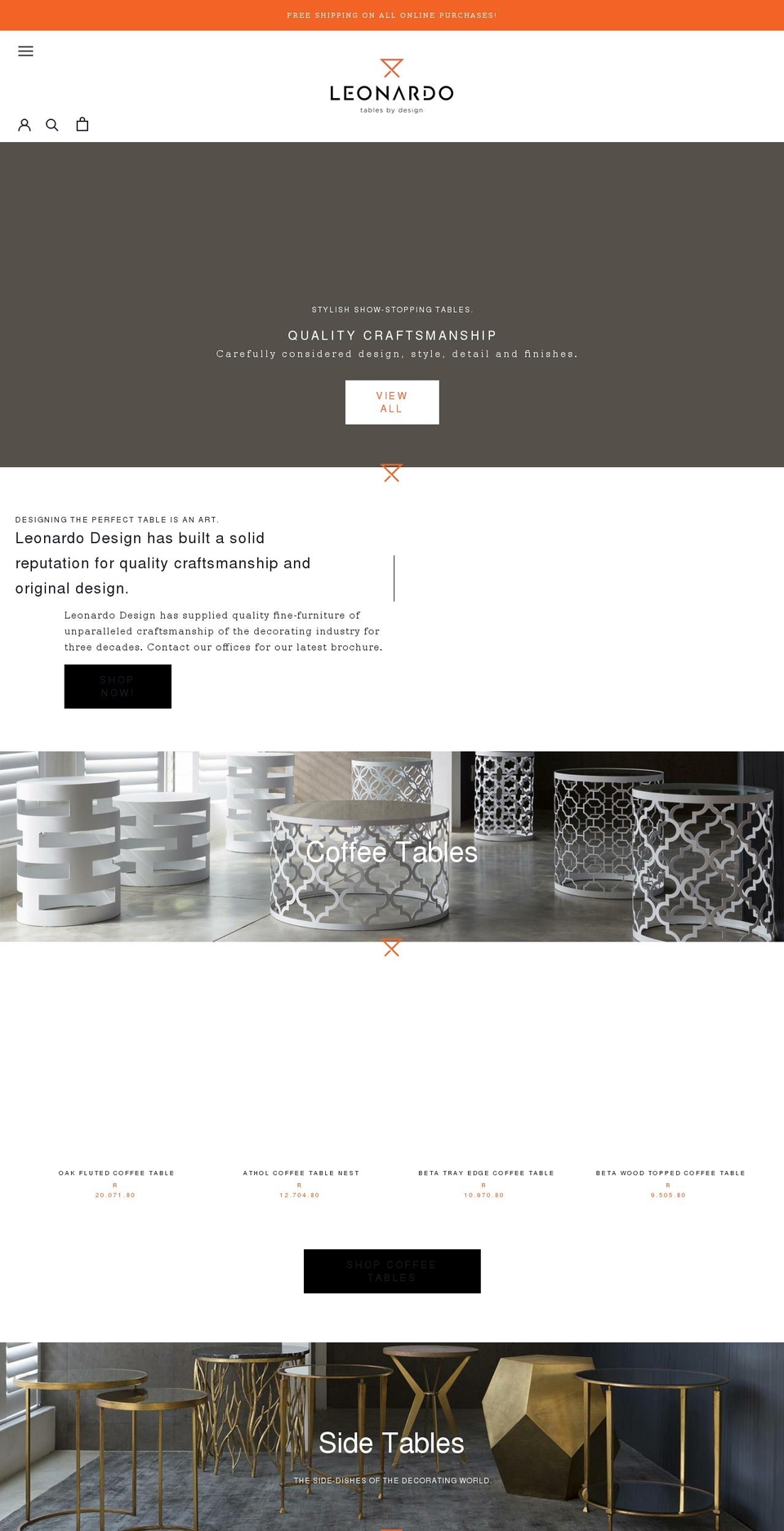 leonardodesign.co.za shopify website screenshot