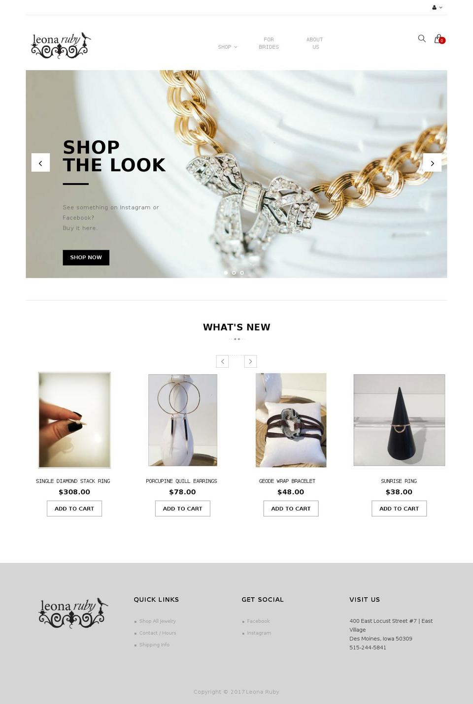 leonaruby.net shopify website screenshot