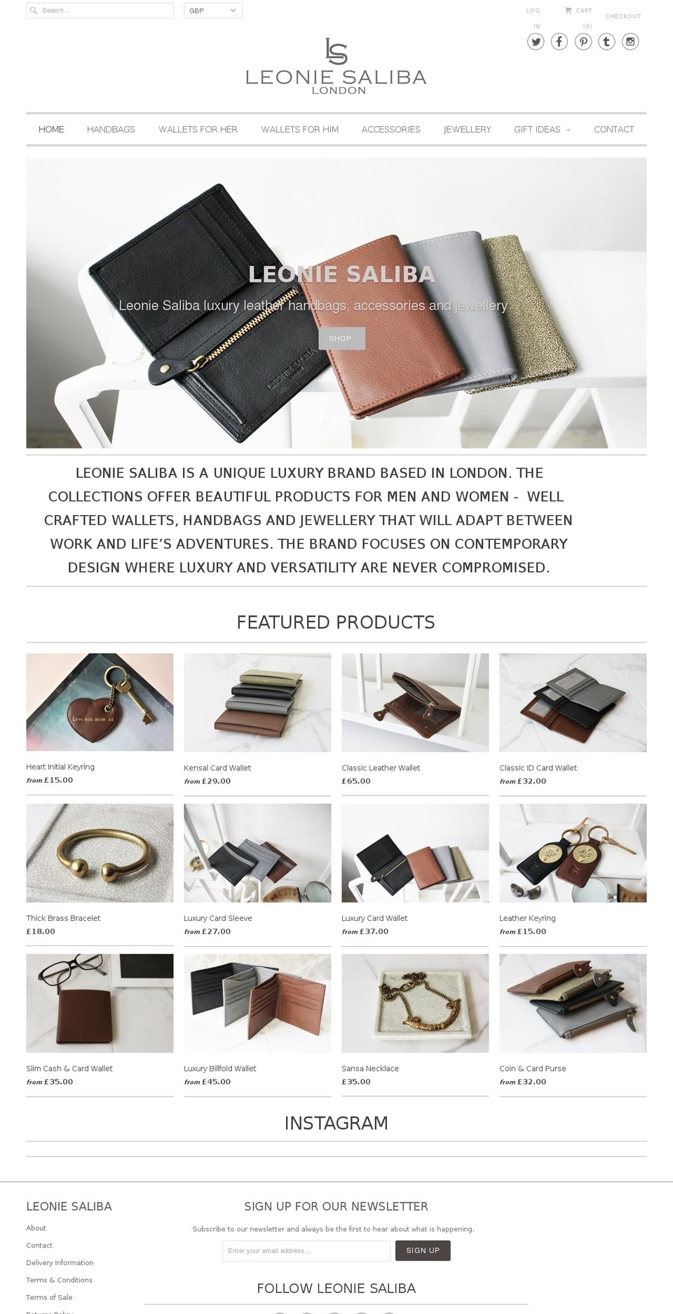 leonie-saliba.com shopify website screenshot