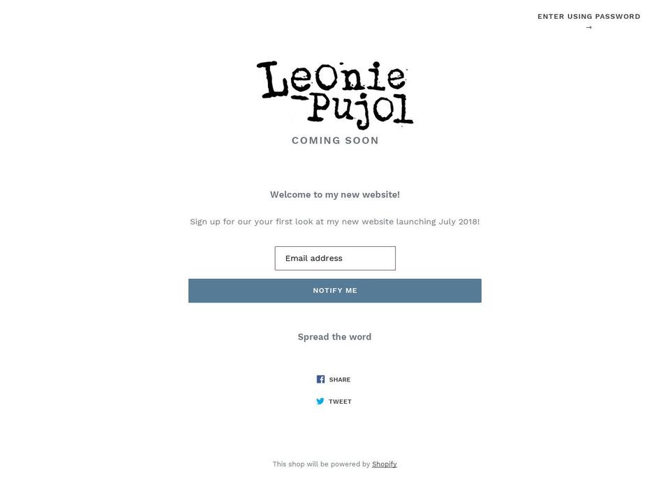 leoniepujol.com shopify website screenshot