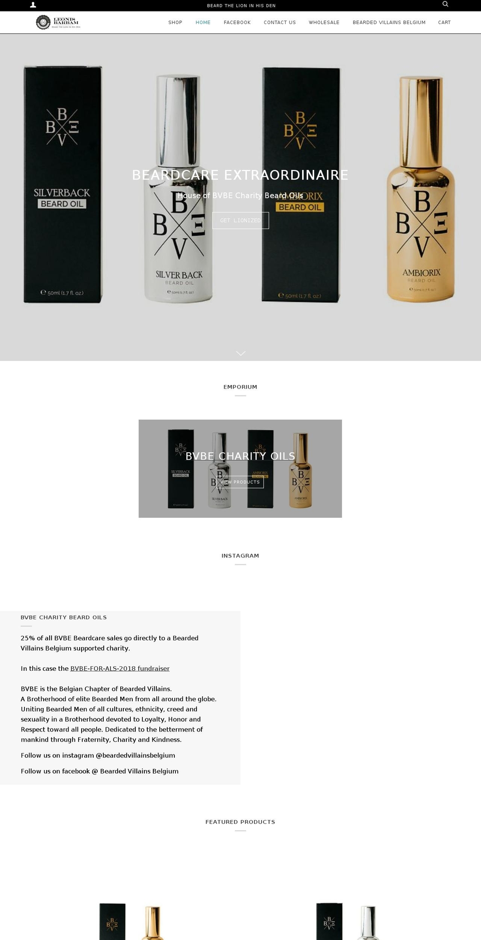 leonisbarbam.com — Shopify storefront screenshot
