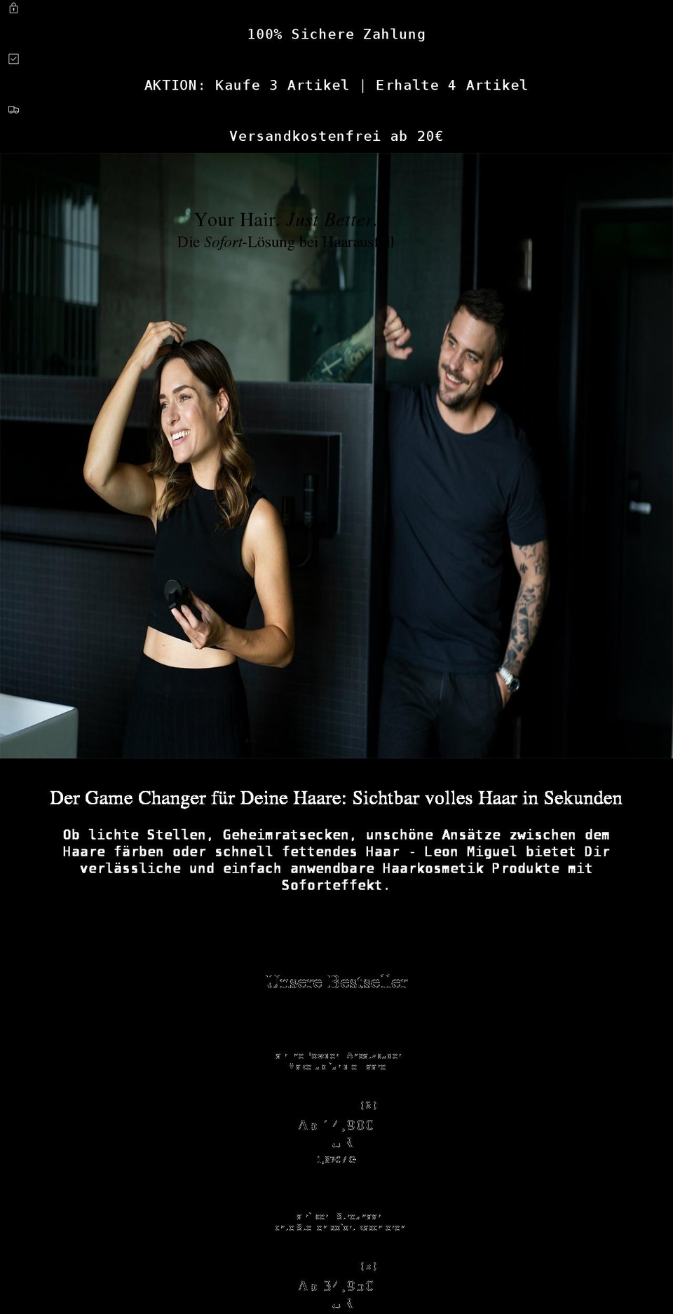 leonmiguel.com shopify website screenshot