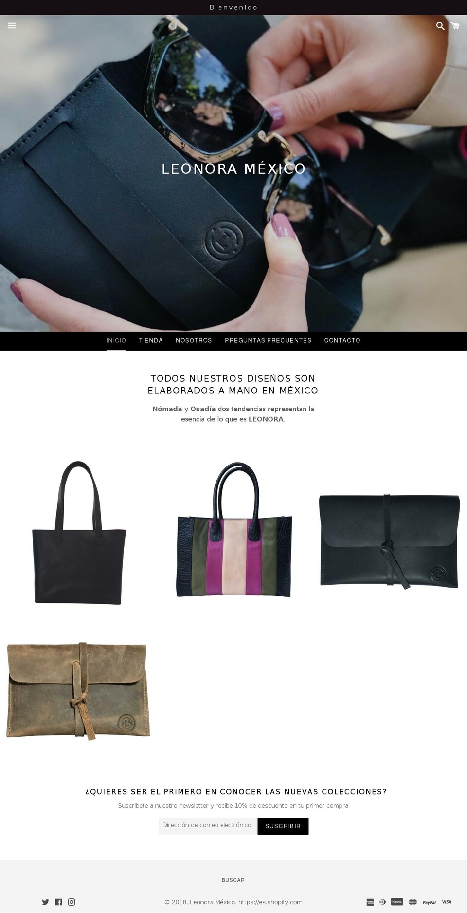 leonoramx.com shopify website screenshot