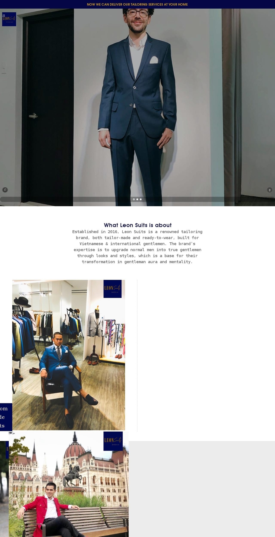 leonsuits.com shopify website screenshot