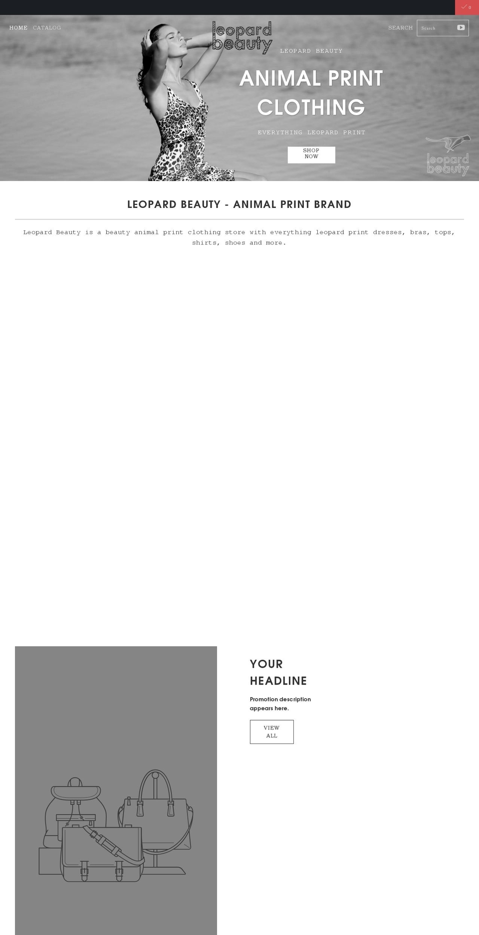 leopardbeauty.com shopify website screenshot