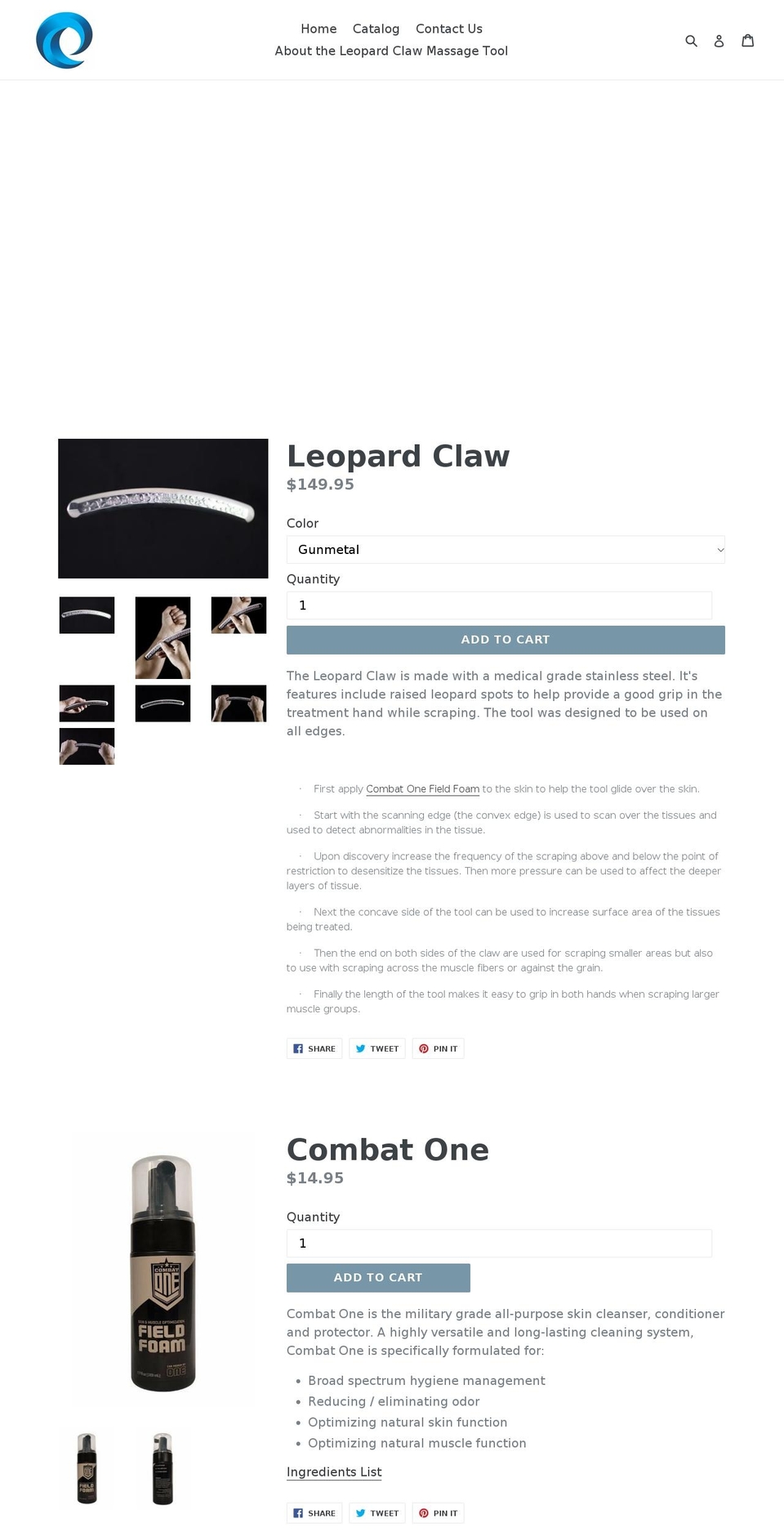 leopardclaw.com shopify website screenshot