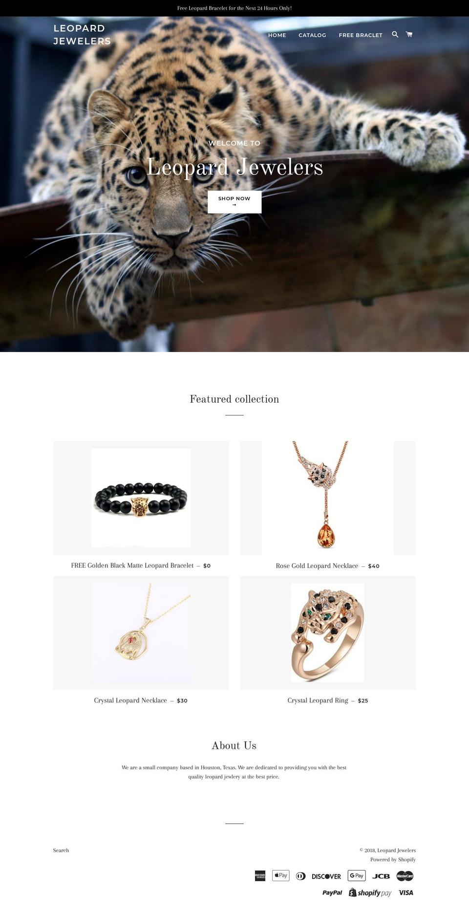 leopardjewelers.com — Shopify storefront screenshot