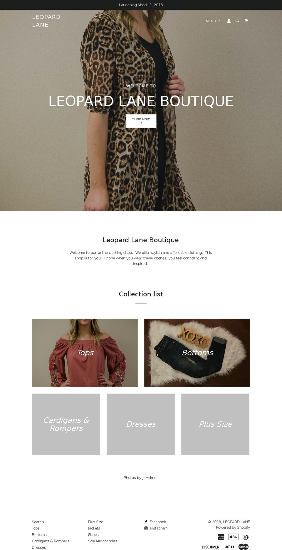 leopardlane.com — Shopify storefront screenshot