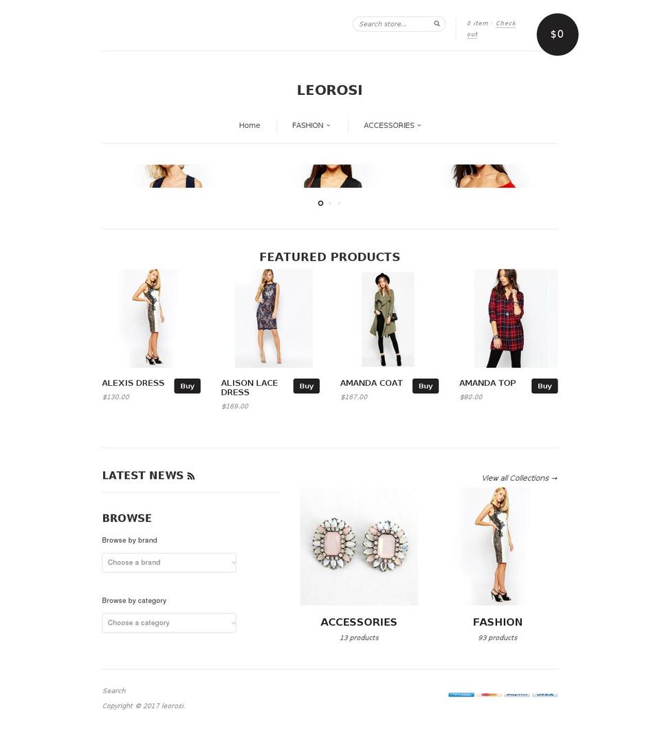 leorosi.net shopify website screenshot