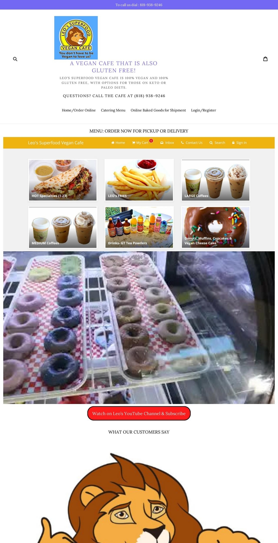 leossuperfood.com — Shopify storefront screenshot