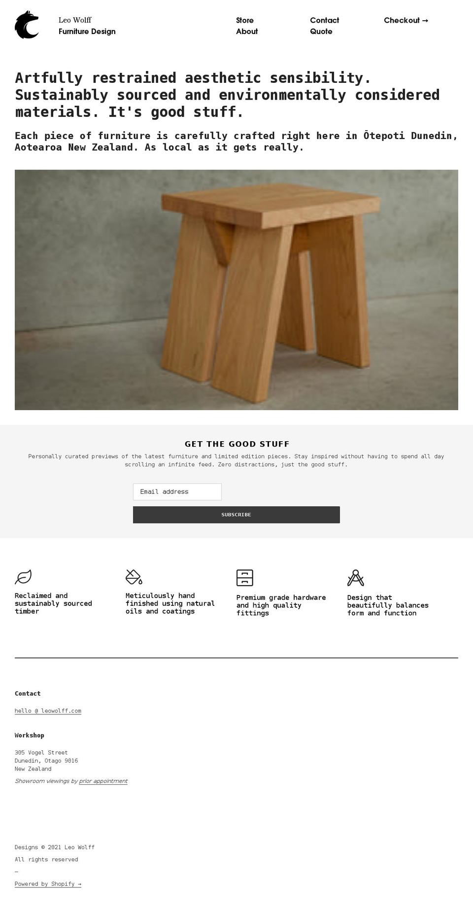 leowolff.com shopify website screenshot