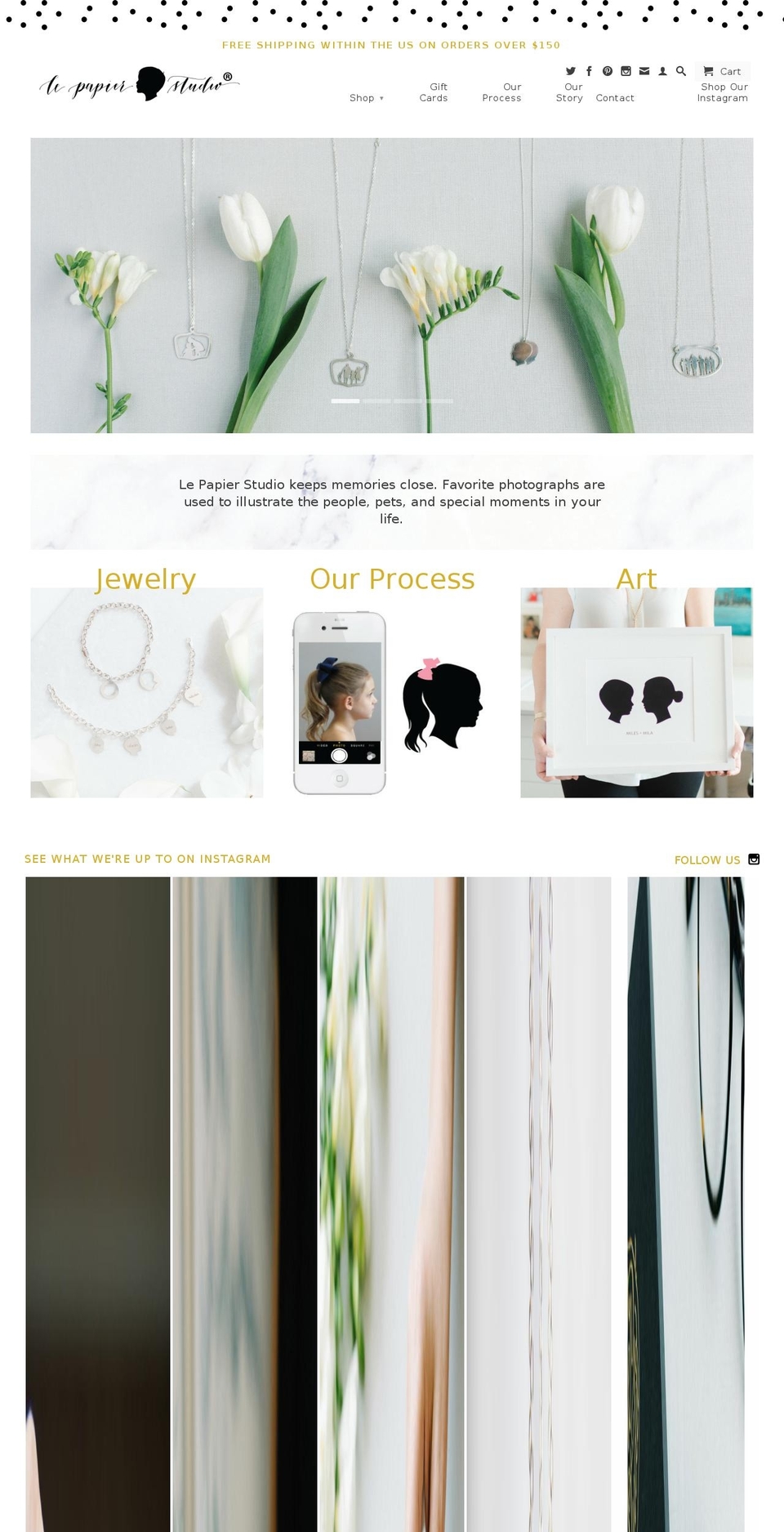 lepapierstudio.com shopify website screenshot