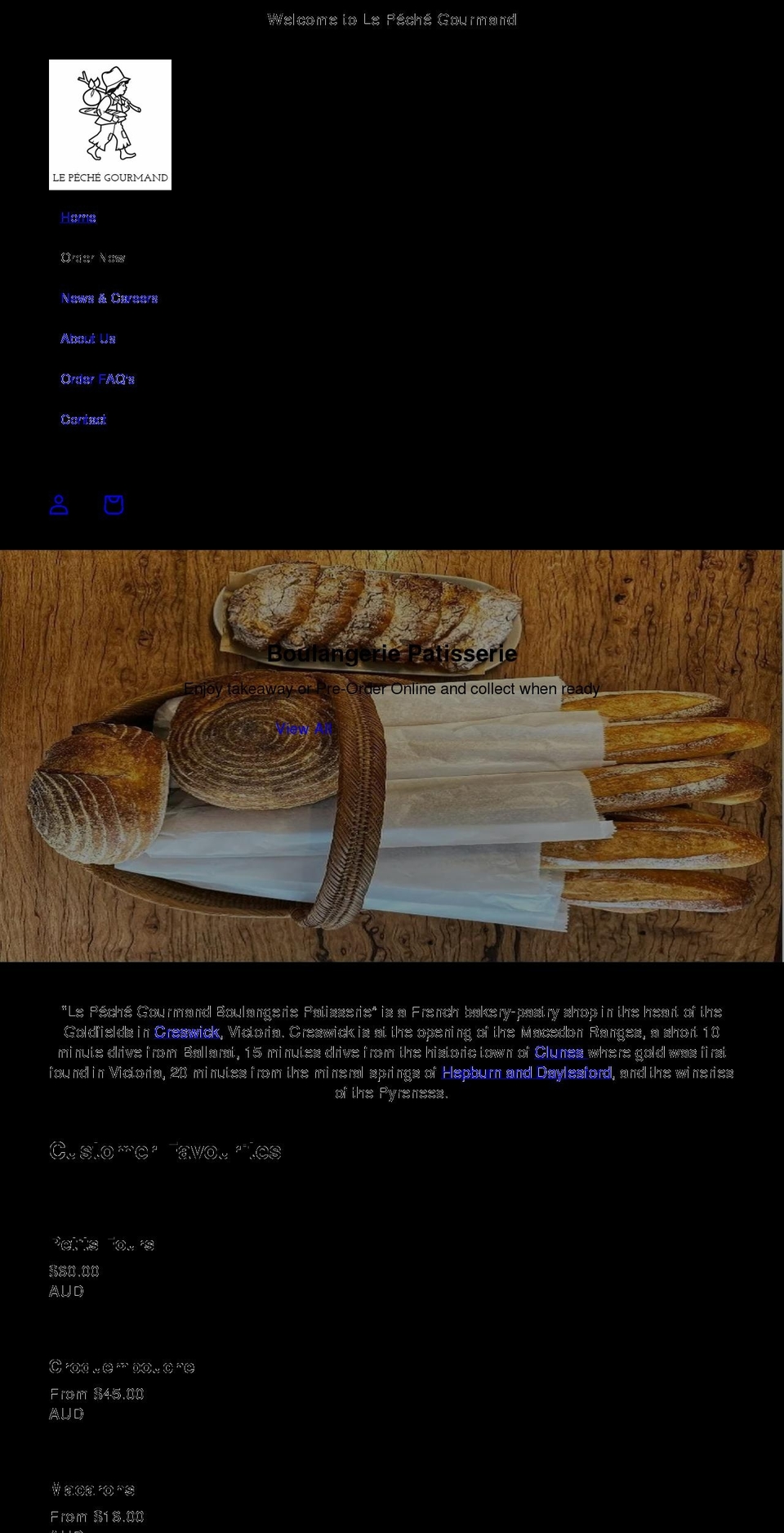 lepechegourmand.com.au shopify website screenshot