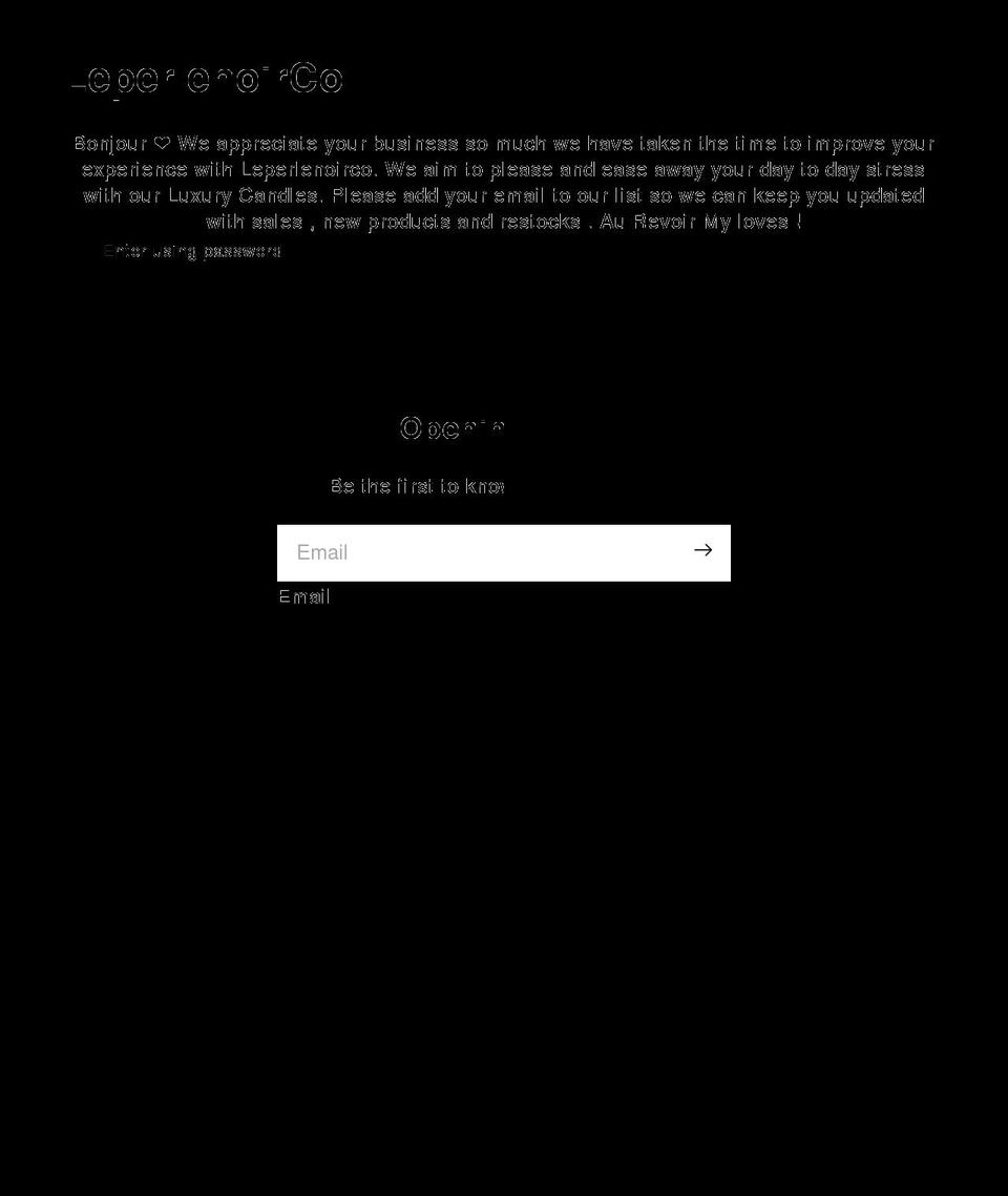 leperlenoirco.com shopify website screenshot