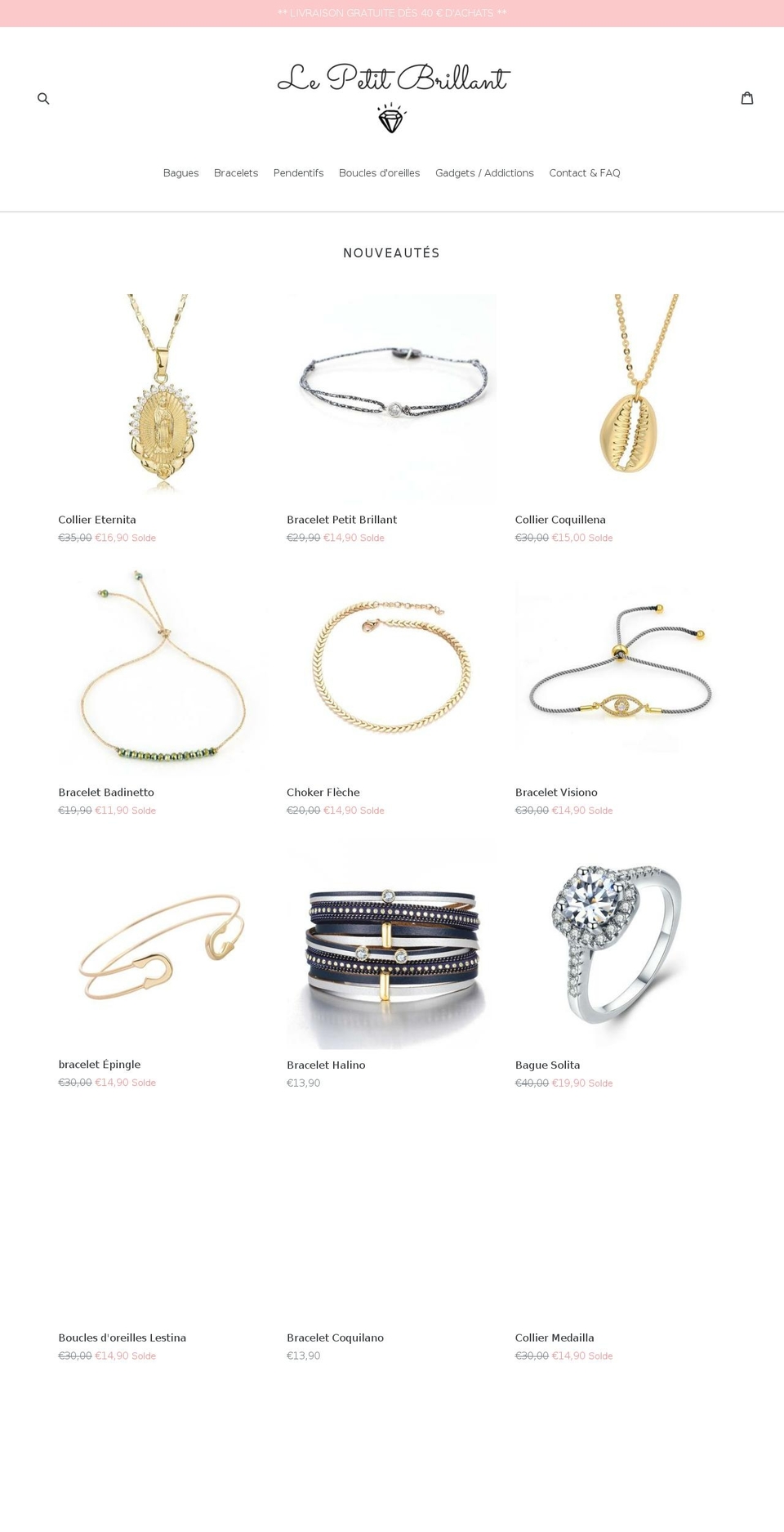 lepetitbrillant.com shopify website screenshot