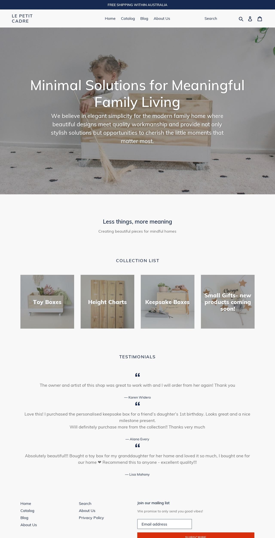 lepetitcadre.com — Shopify storefront screenshot