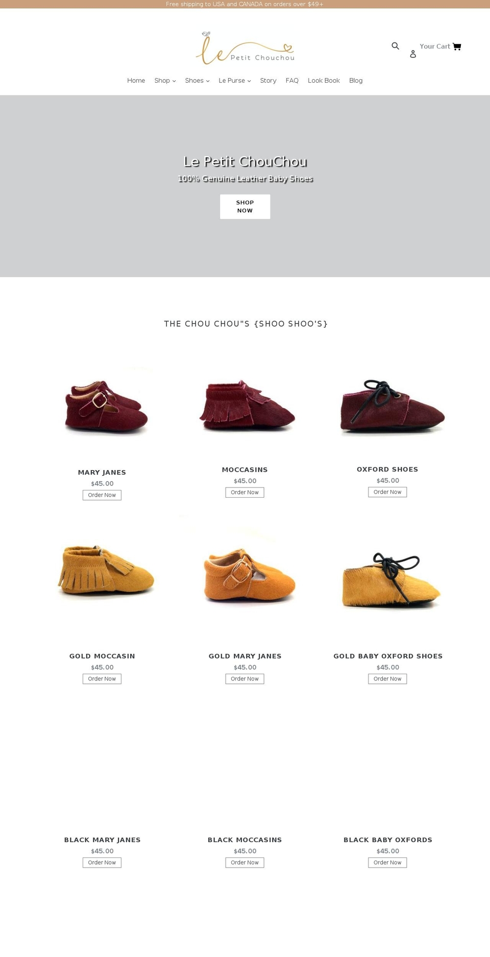 lepetitchouchou.com — Shopify storefront screenshot