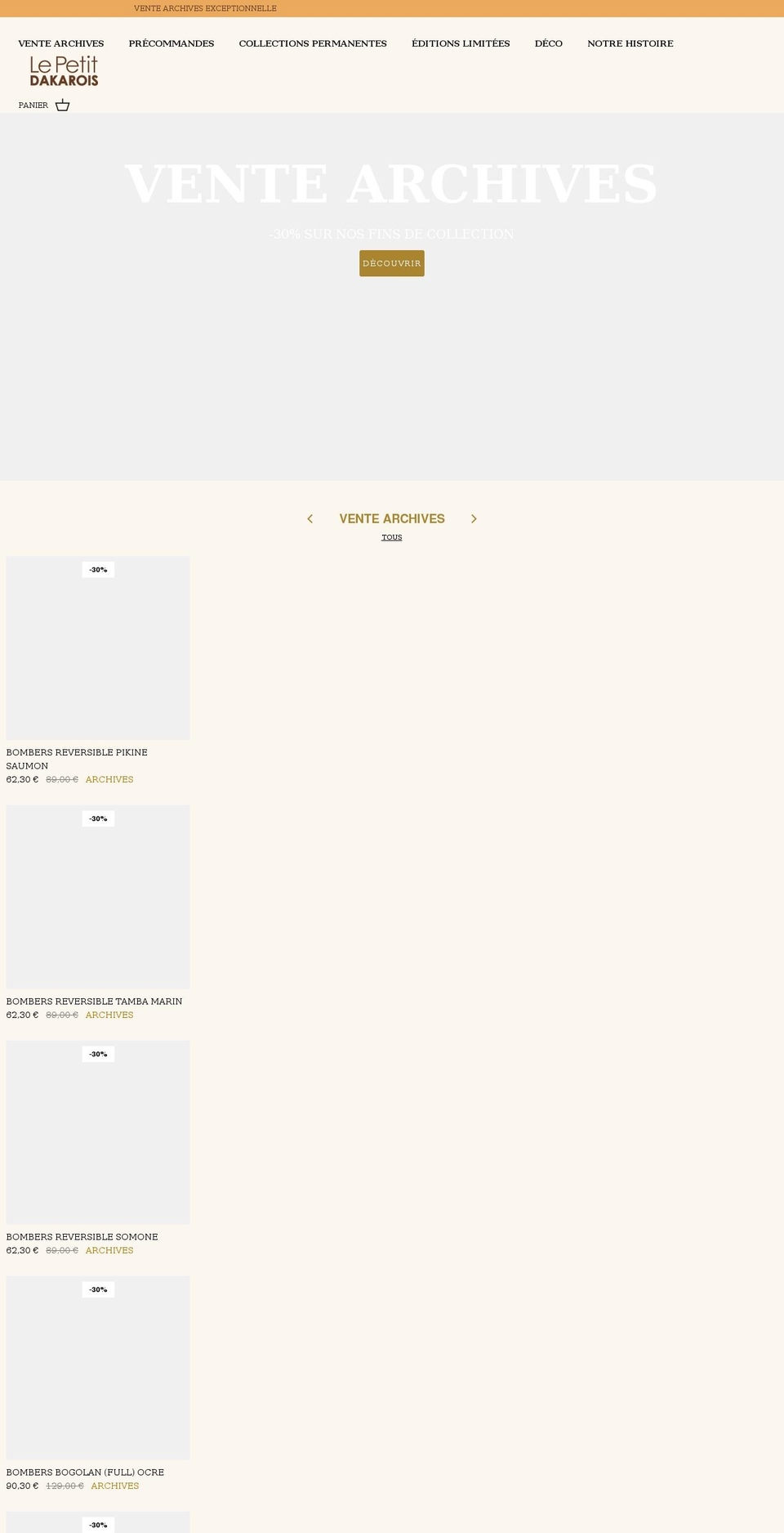 lepetitdakarois.com — Shopify storefront screenshot