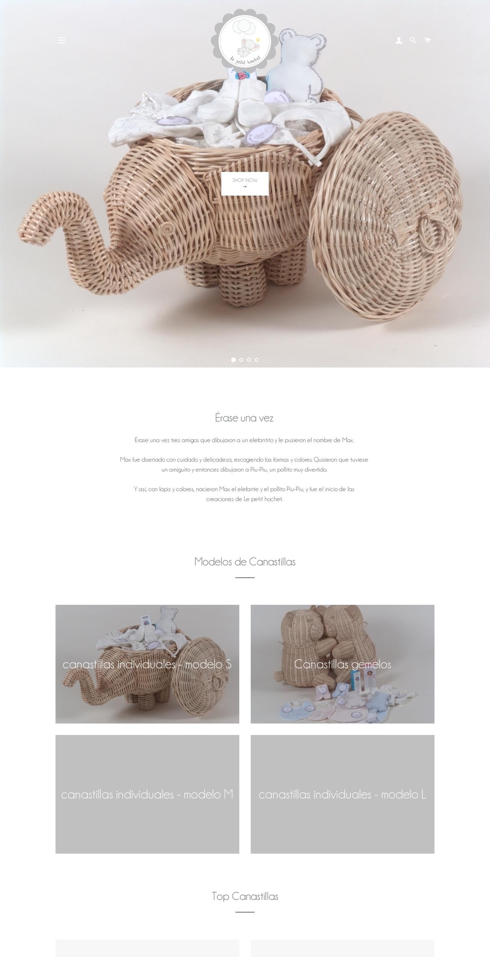 lepetithochet.com — Shopify storefront screenshot