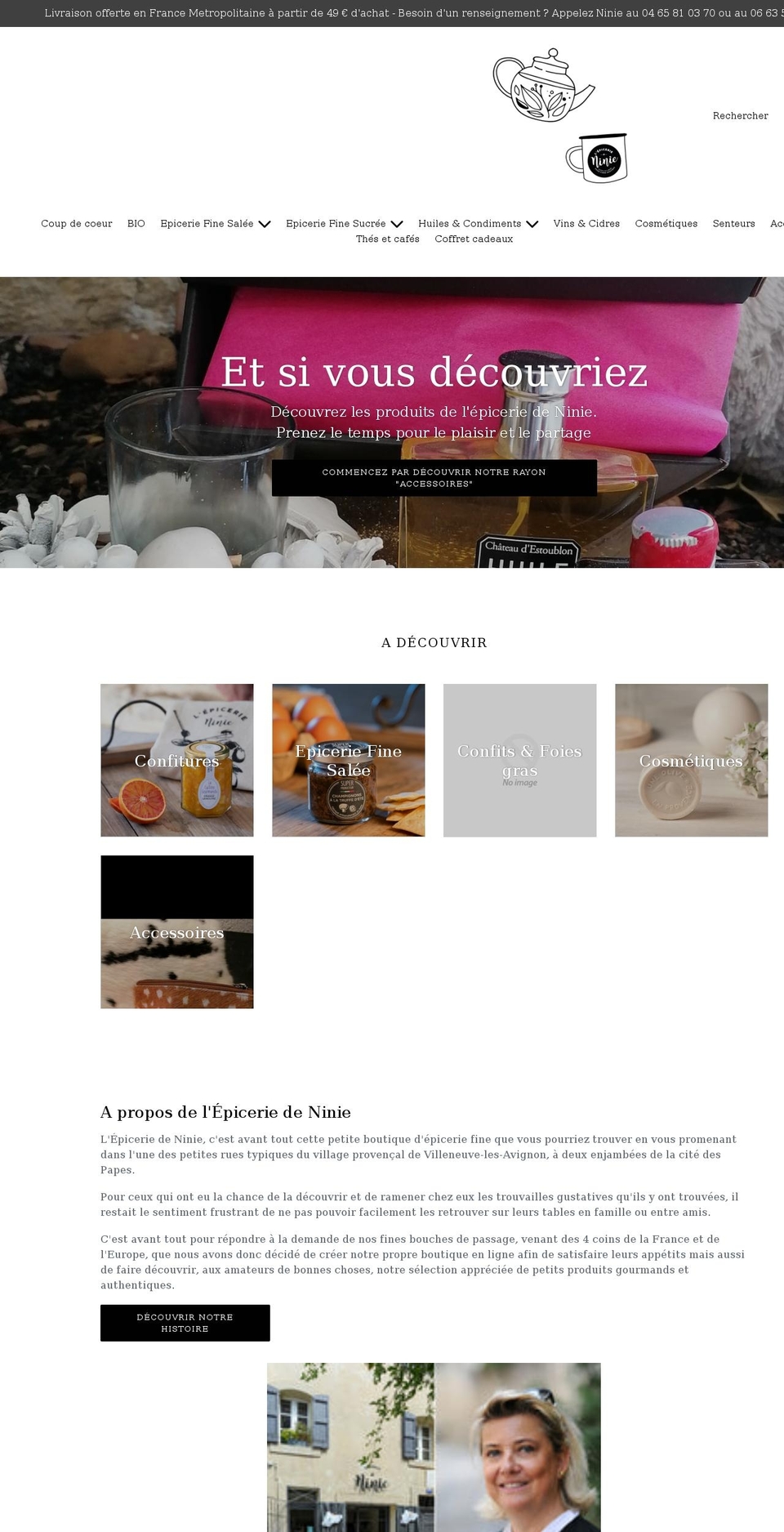 lepiceriedeninie.com shopify website screenshot