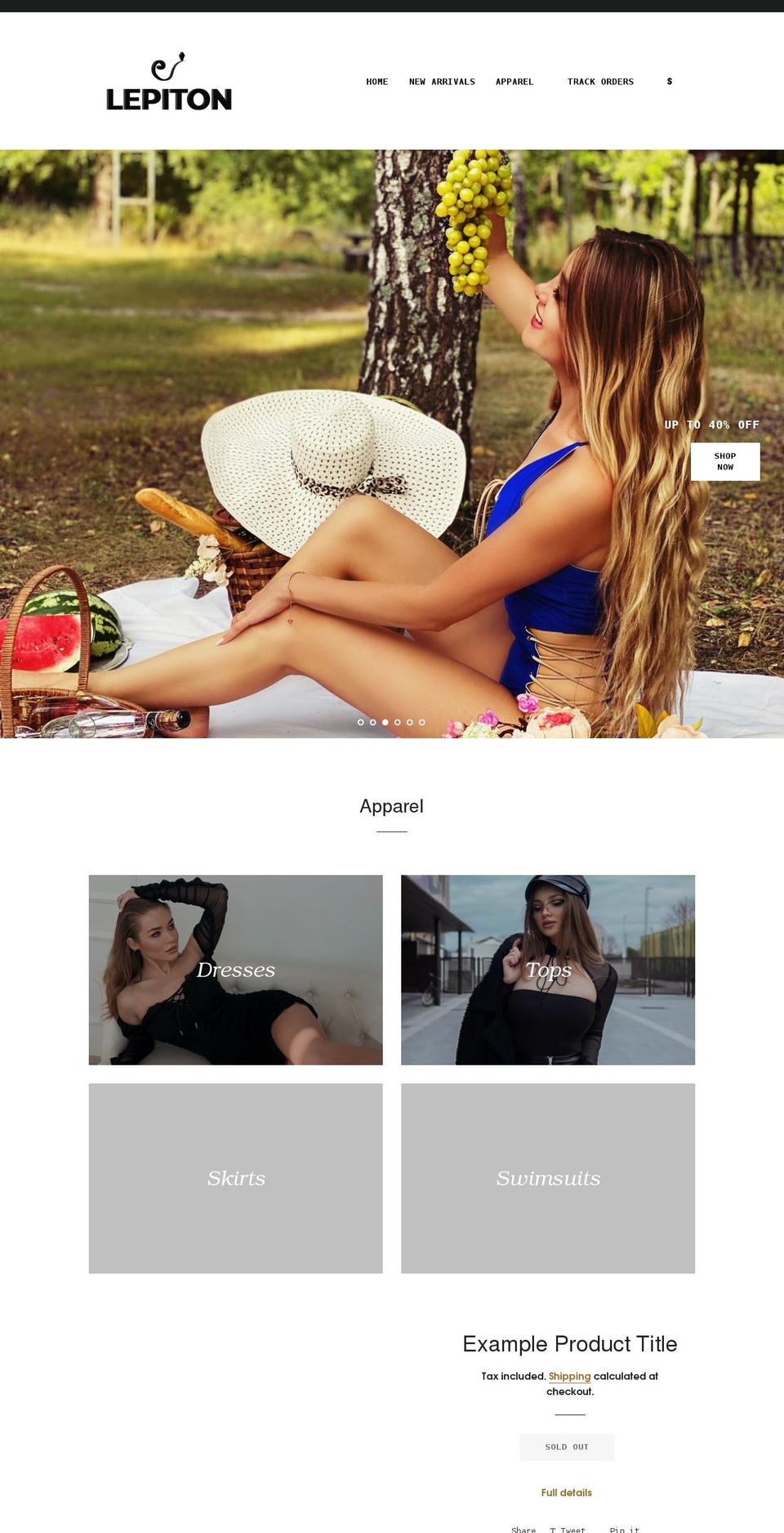 lepiton.com shopify website screenshot