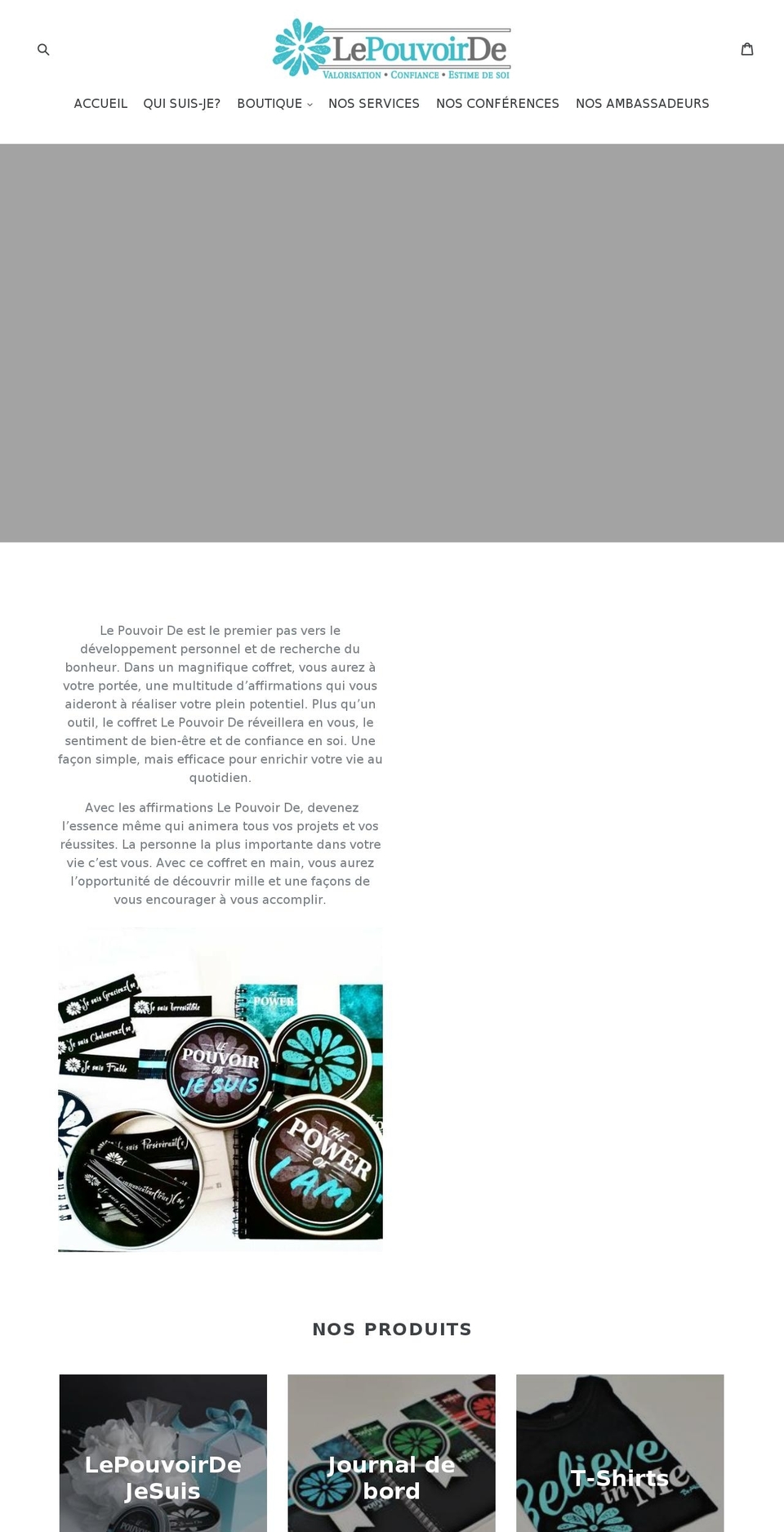 lepouvoirde.com — Shopify storefront screenshot