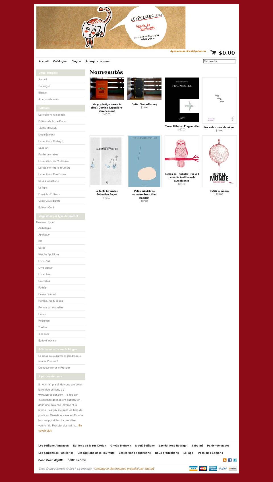 lepressier.com shopify website screenshot