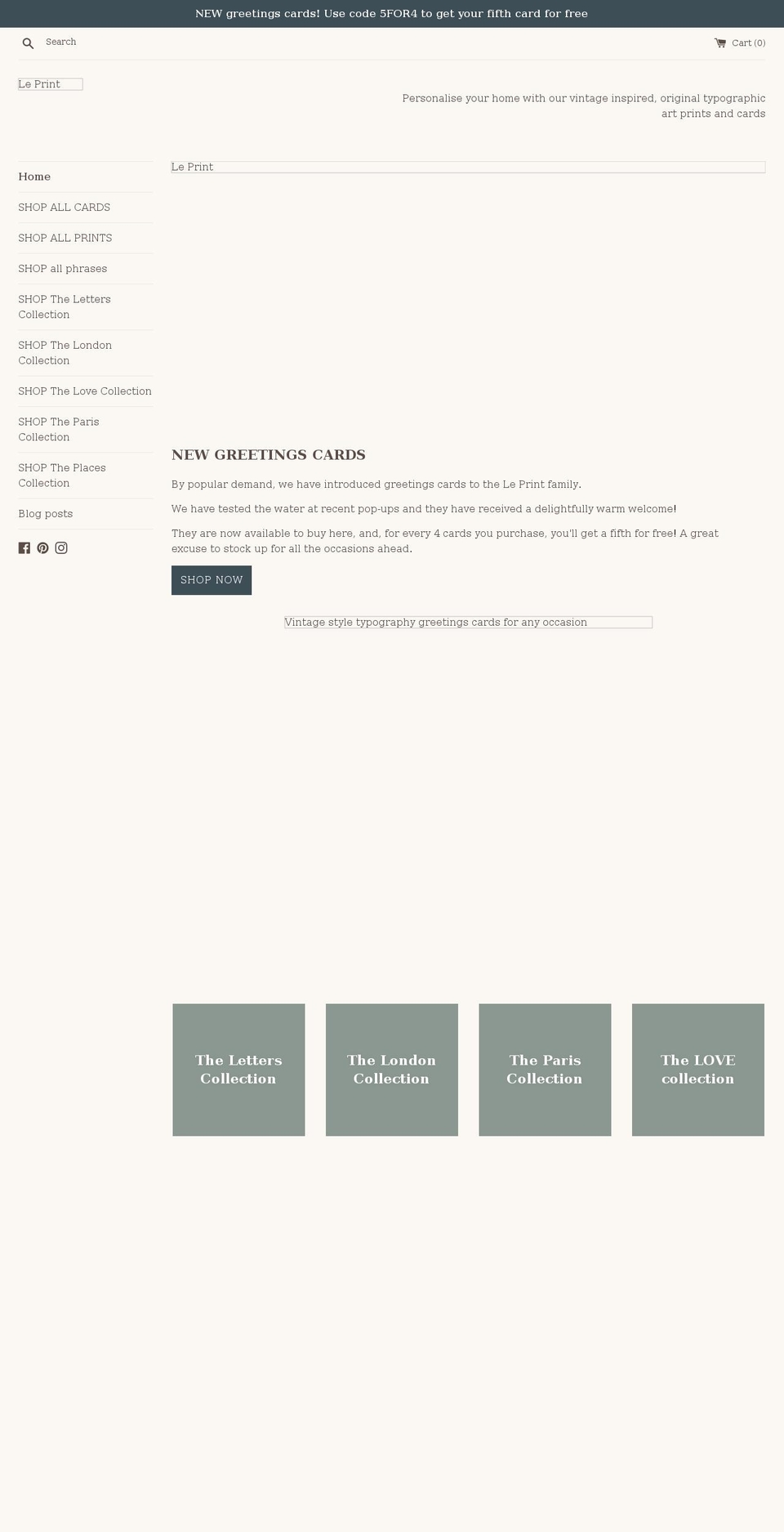 leprint.co.uk shopify website screenshot