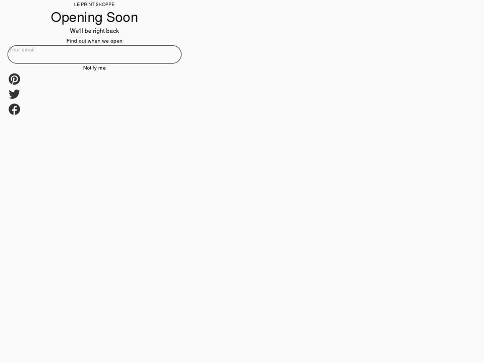 leprintshoppe.com shopify website screenshot