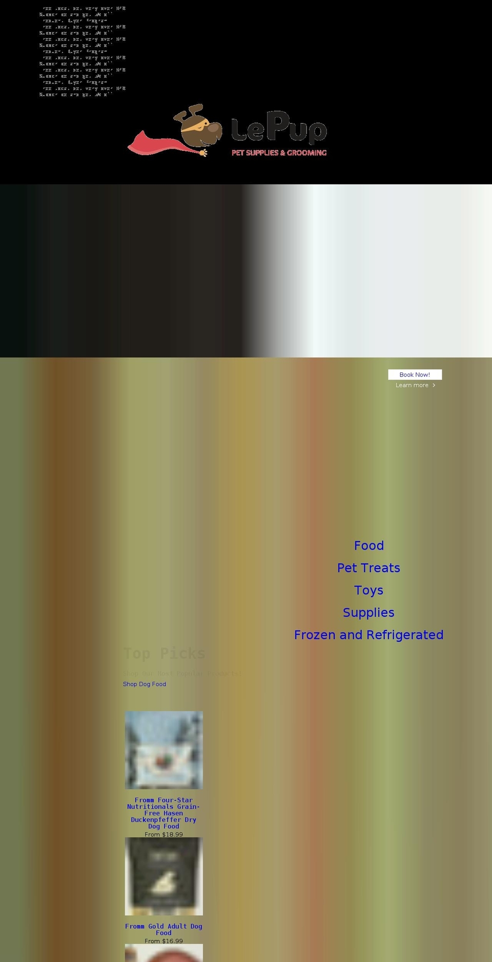 lepupsupplies.com — Shopify storefront screenshot