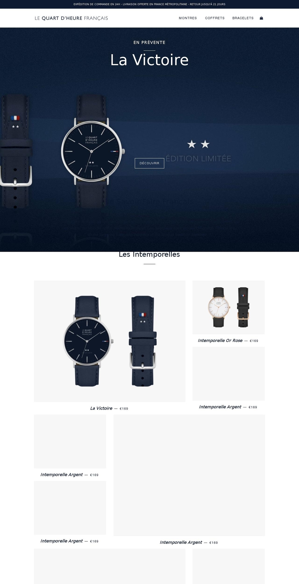lequartdheurefrancais.com — Shopify storefront screenshot